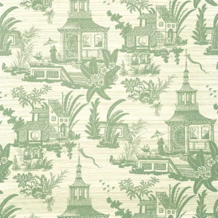 Thibaut EMPRESS COURT wallpaper in Green