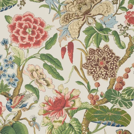 Thibaut HILL GARDEN wallpaper in Flax