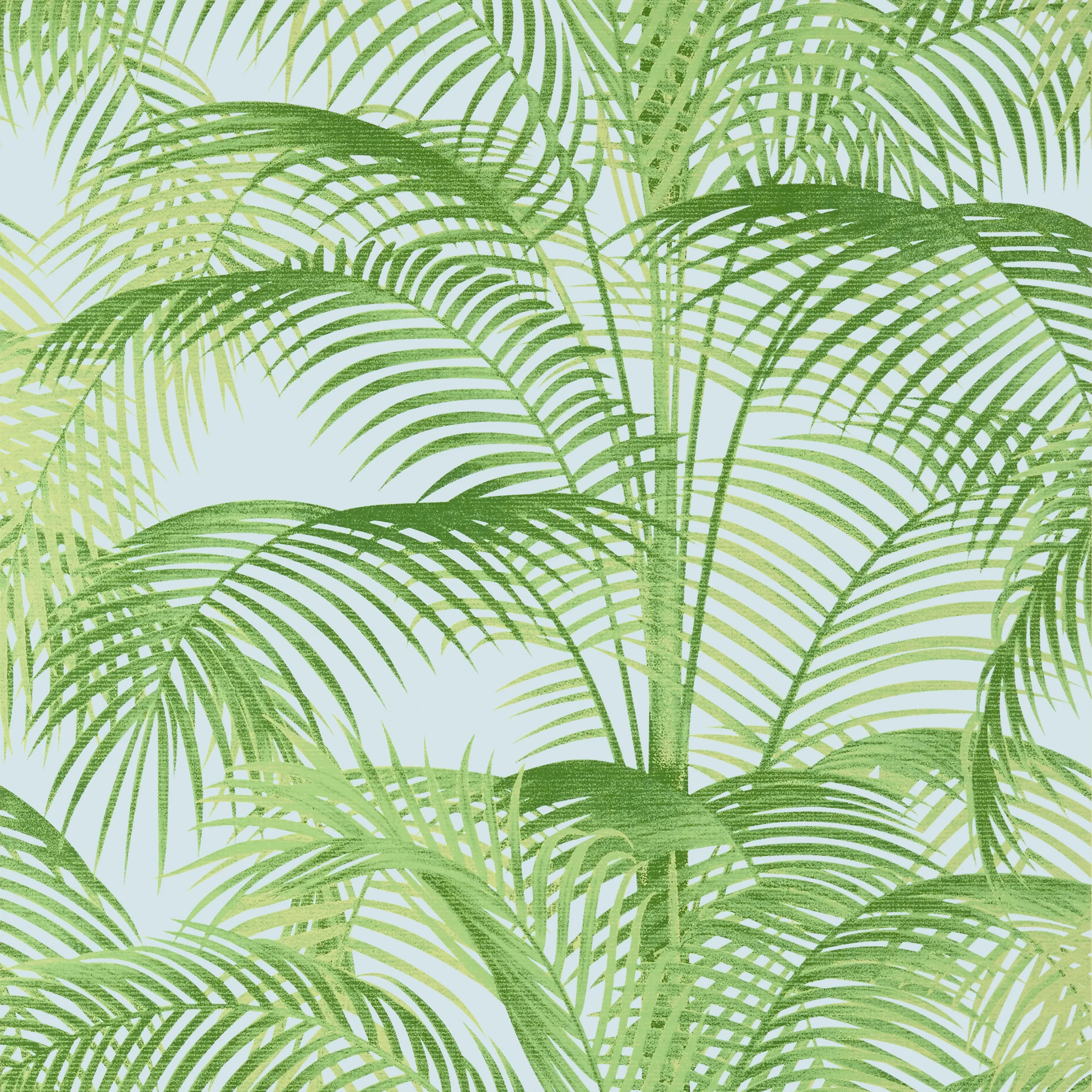Thibaut DELRAY Wallpaper in Green and Blue (T13937) Thibaut DELRAY Green and Blue Palm Grove Wallpaper T13937