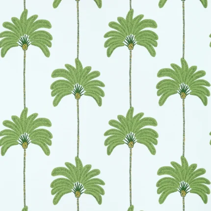 Thibaut SUNSET BOULEVARD Green and Blue Palm Grove Wallpaper T13946