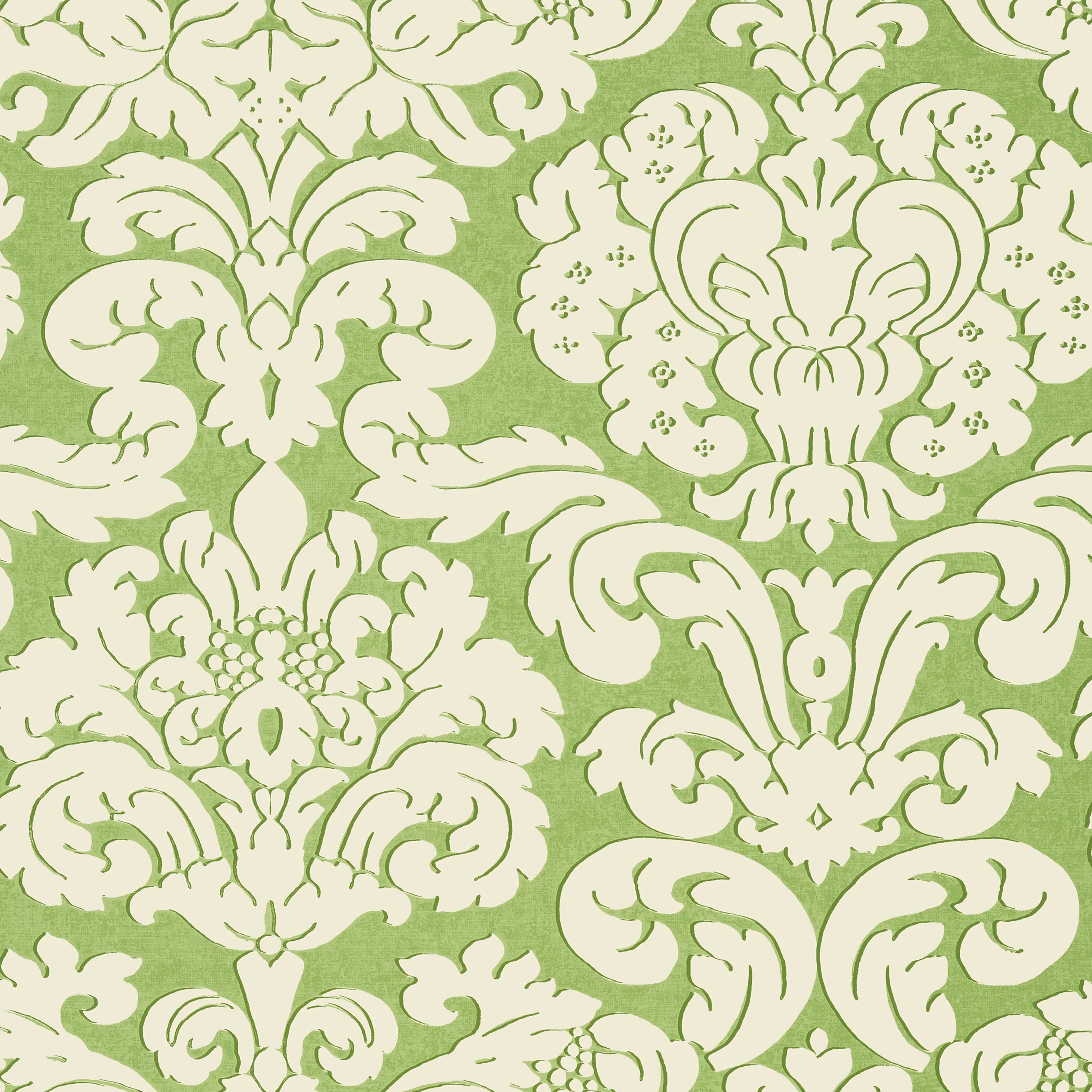 Thibaut TRELAWNY DAMASK Wallpaper in Green (T14219) Thibaut TRELAWNY DAMASK wallpaper in Green