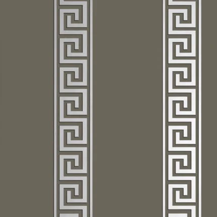 Thibaut ANDREAS STRIPE wallpaper in Metallic Silver on Charcoal