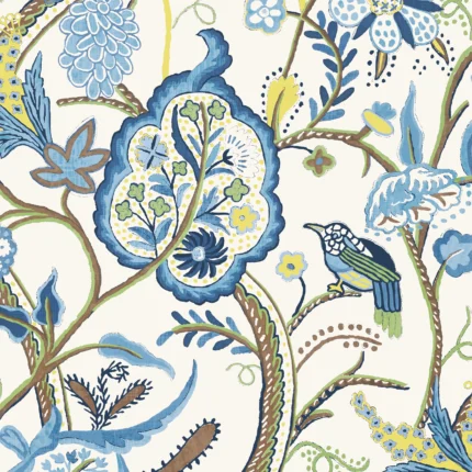 Thibaut WINDSOR wallpaper in Blue and Yellow