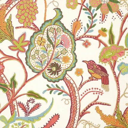 Thibaut WINDSOR wallpaper in Cream and Red