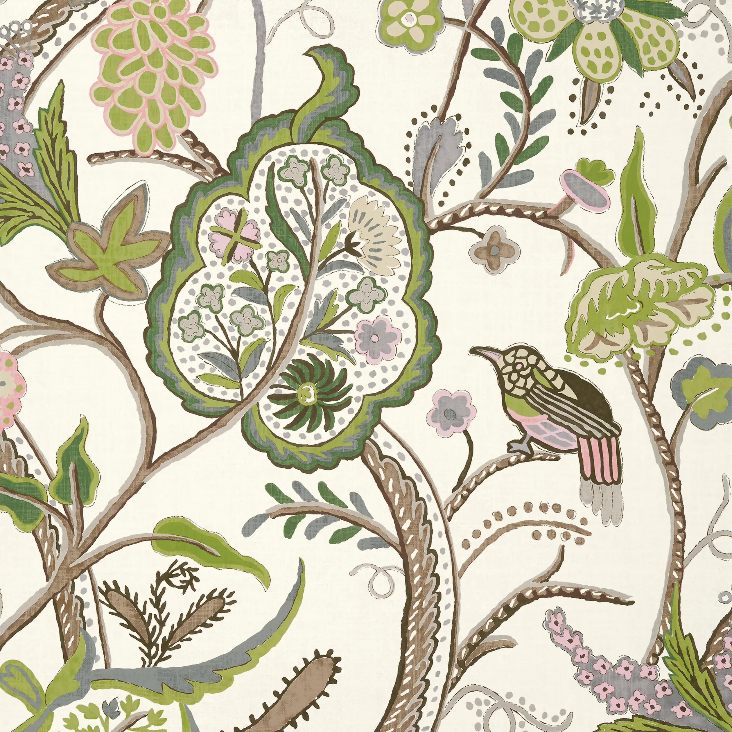 Thibaut WINDSOR Wallpaper in Brown and Green (T14306) Thibaut WINDSOR wallpaper in Brown and Green
