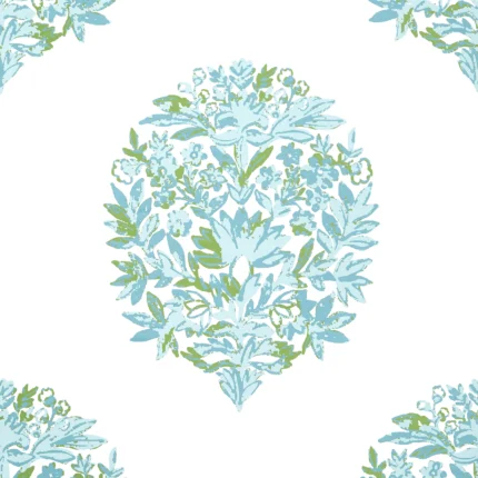 Thibaut RIDGEFIELD wallpaper in Green and Spa