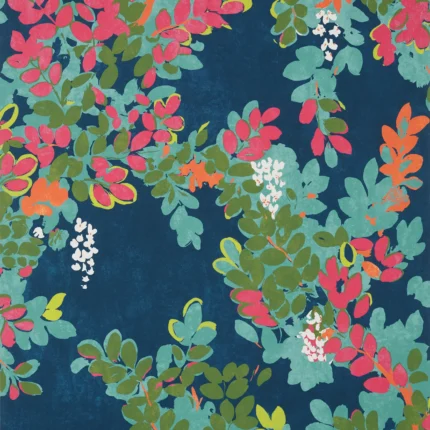 Thibaut CENTRAL PARK wallpaper in Navy and Pink