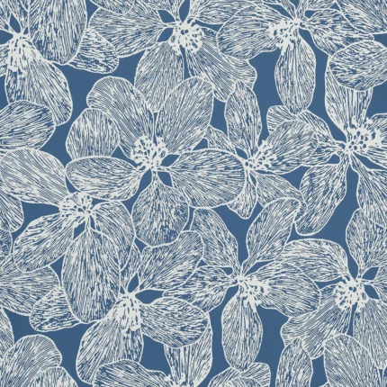 Thibaut ISLAND ORCHID Navy Islander Wallpaper T15849