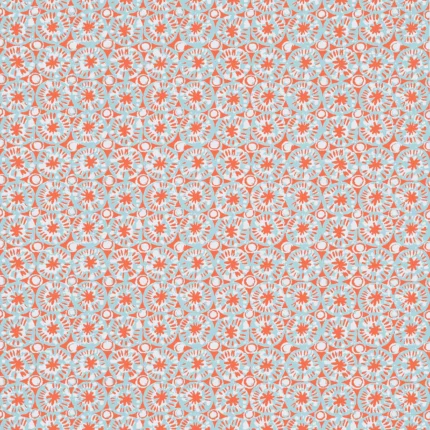 Thibaut SAND DOLLAR wallpaper in Coral and Blue