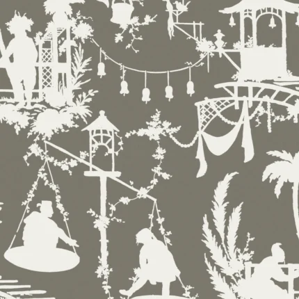 Thibaut SOUTH SEA wallpaper in Grey