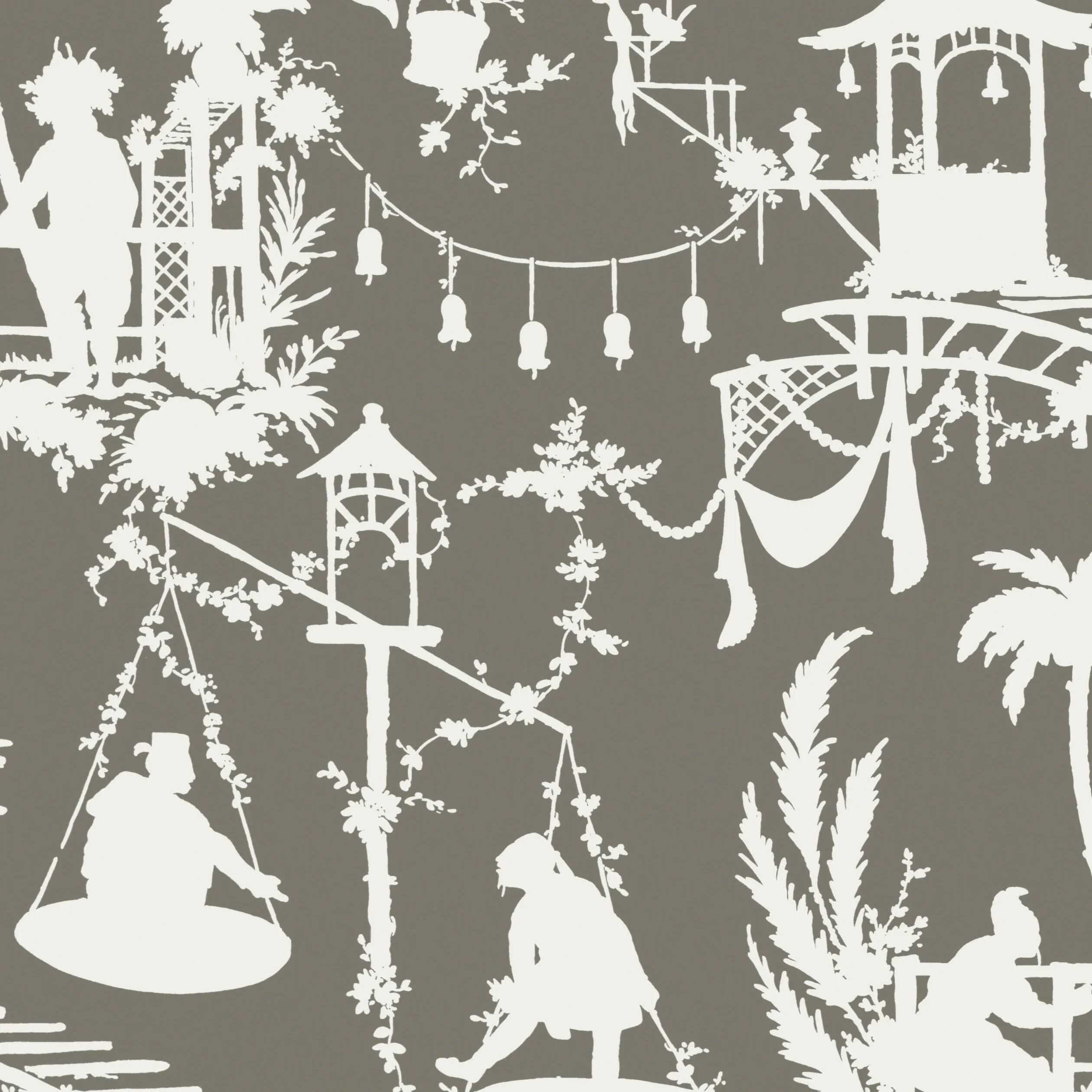 Thibaut SOUTH SEA wallpaper in Grey