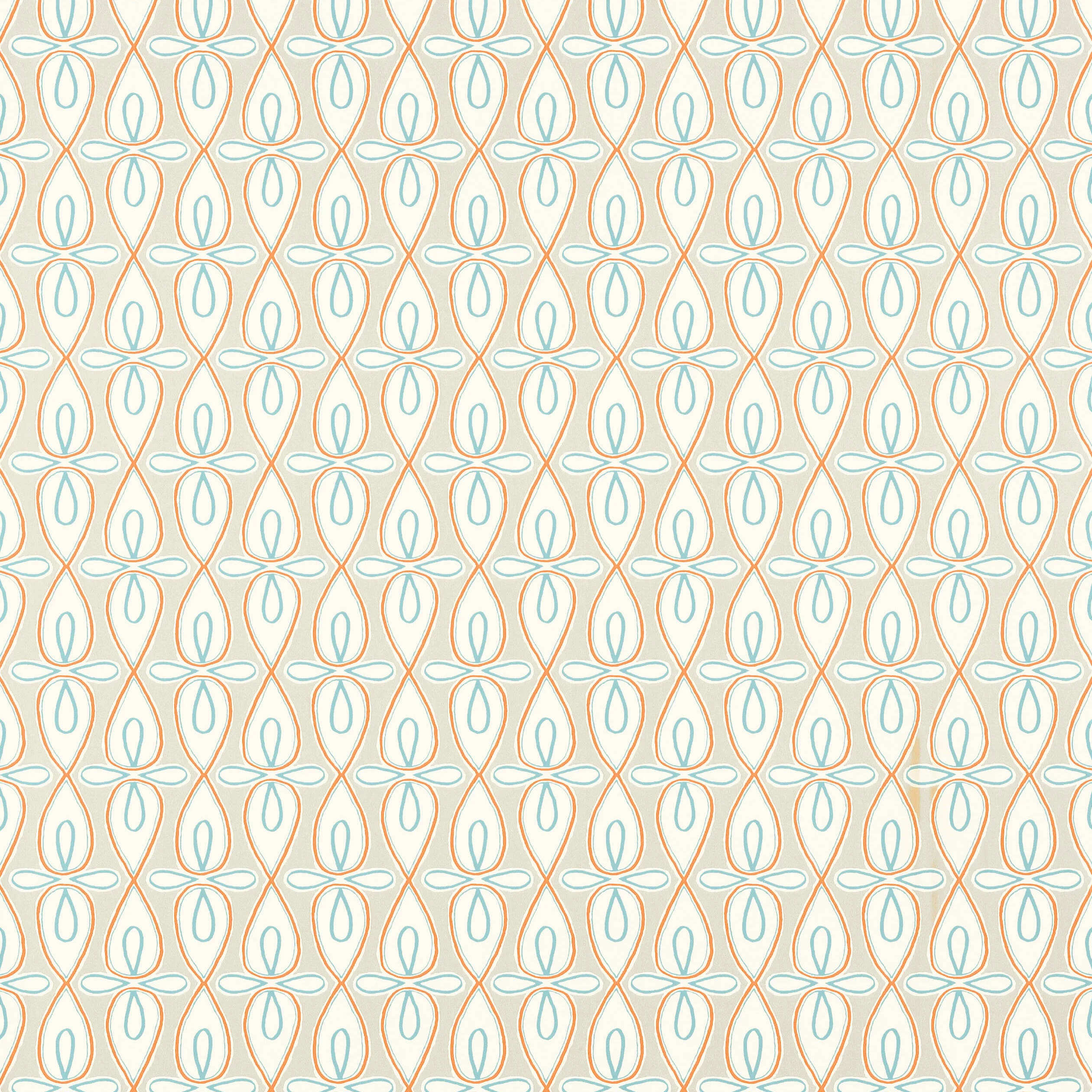 Thibaut BRIBIE wallpaper in Coral and Turquoise