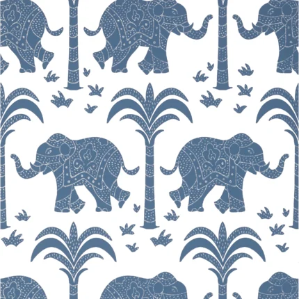 Thibaut ELEPHANT wallpaper in Navy
