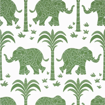 Thibaut ELEPHANT wallpaper in Green