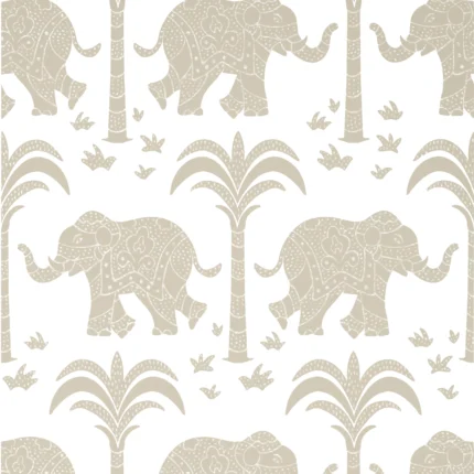 Thibaut ELEPHANT wallpaper in Beige