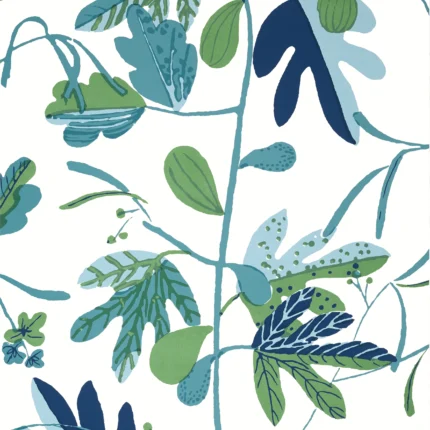 Thibaut MATISSE LEAF wallpaper in Green and Blue