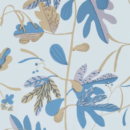 Thibaut MATISSE LEAF wallpaper in Lavender and Blue