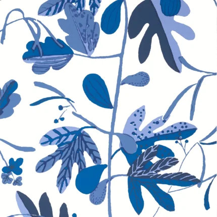 Thibaut MATISSE LEAF wallpaper in Blue and White