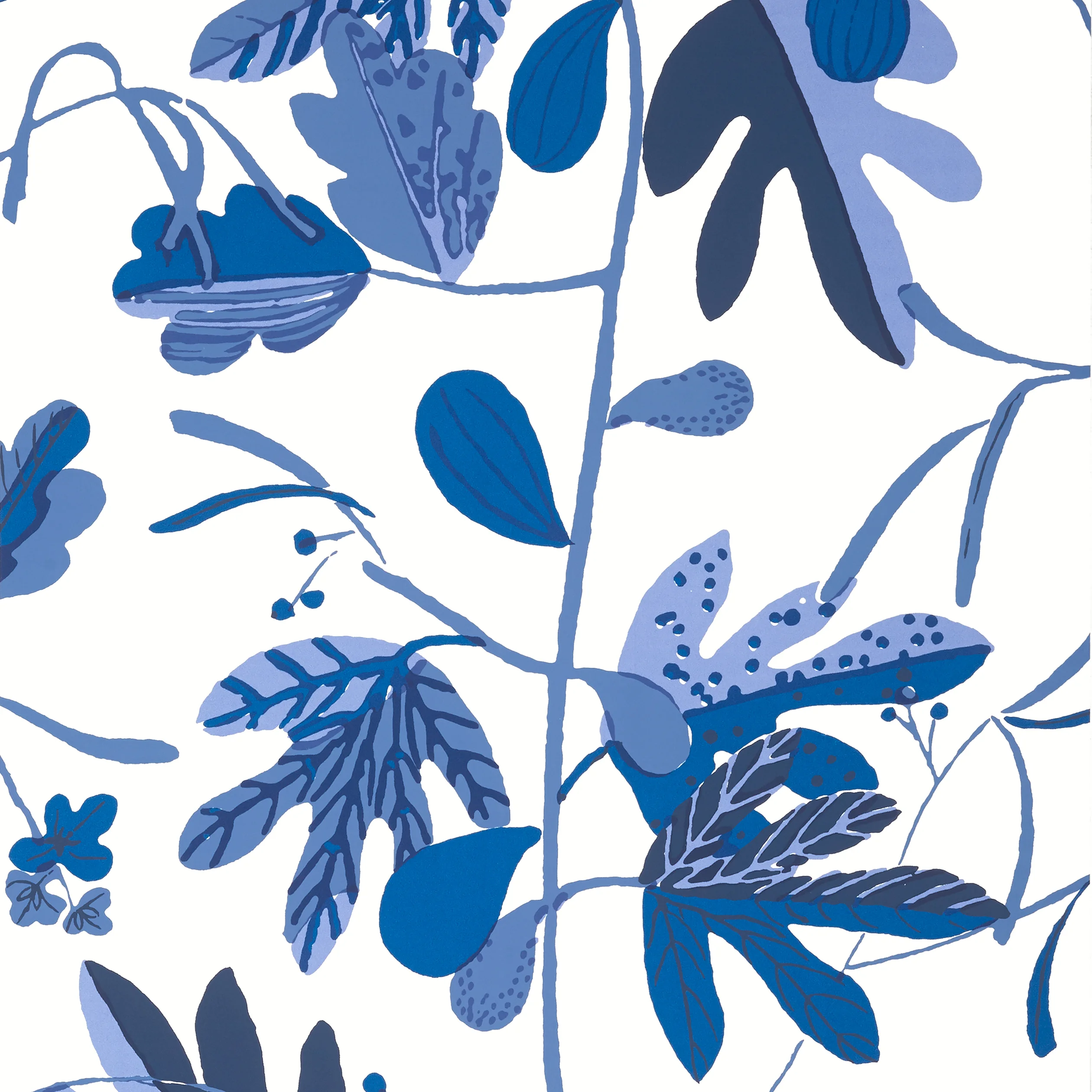 Thibaut MATISSE LEAF Wallpaper in Blue and White (T16211) Thibaut MATISSE LEAF wallpaper in Blue and White