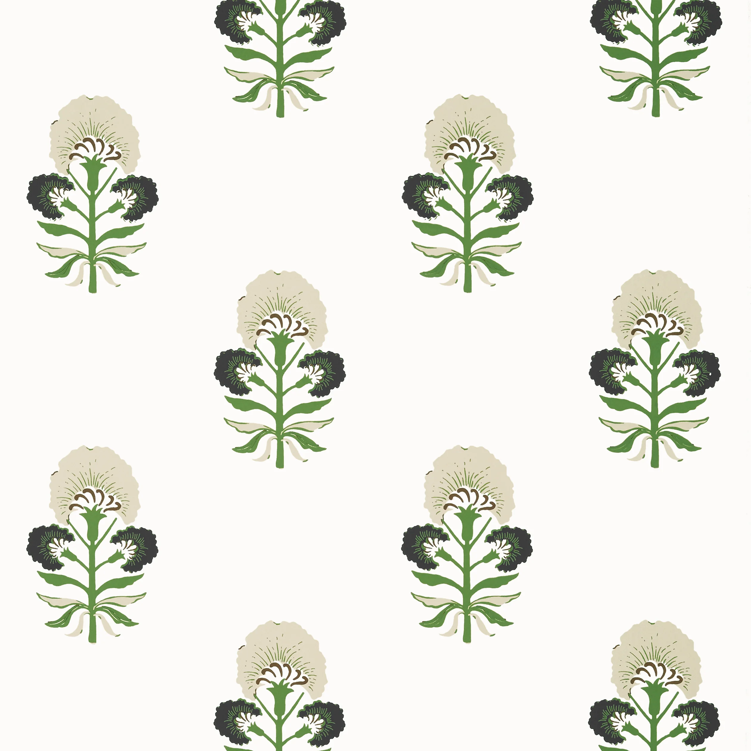 Thibaut TYBEE BUD Wallpaper in Black and Green (T16214) Thibaut TYBEE BUD wallpaper in Black and Green