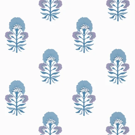 Thibaut TYBEE BUD wallpaper in Lavender and Blue