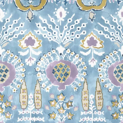 Thibaut MENDOZA SUZANI wallpaper in French Blue and Lavender