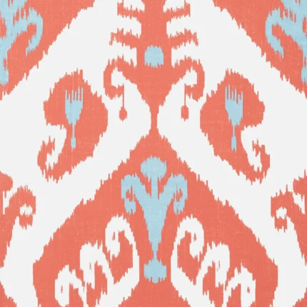 Thibaut INDIES IKAT wallpaper in Coral