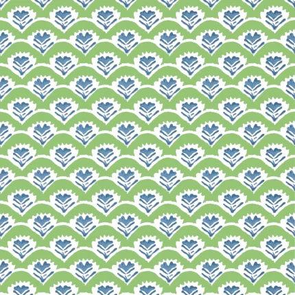 Thibaut EMILY wallpaper in Green and Blue