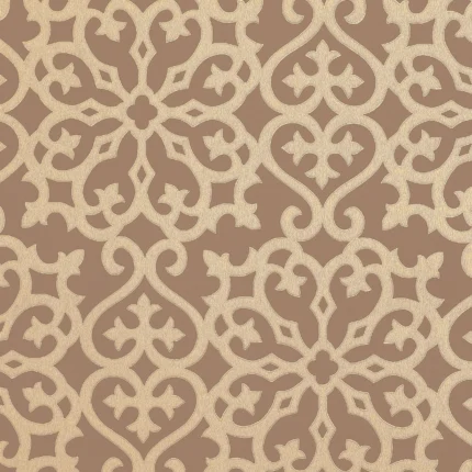 Thibaut ALLISON wallpaper in Metallic on Brown