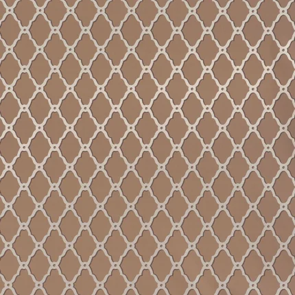 Thibaut ROTHBURY TRELLIS wallpaper in Metallic on Cocoa
