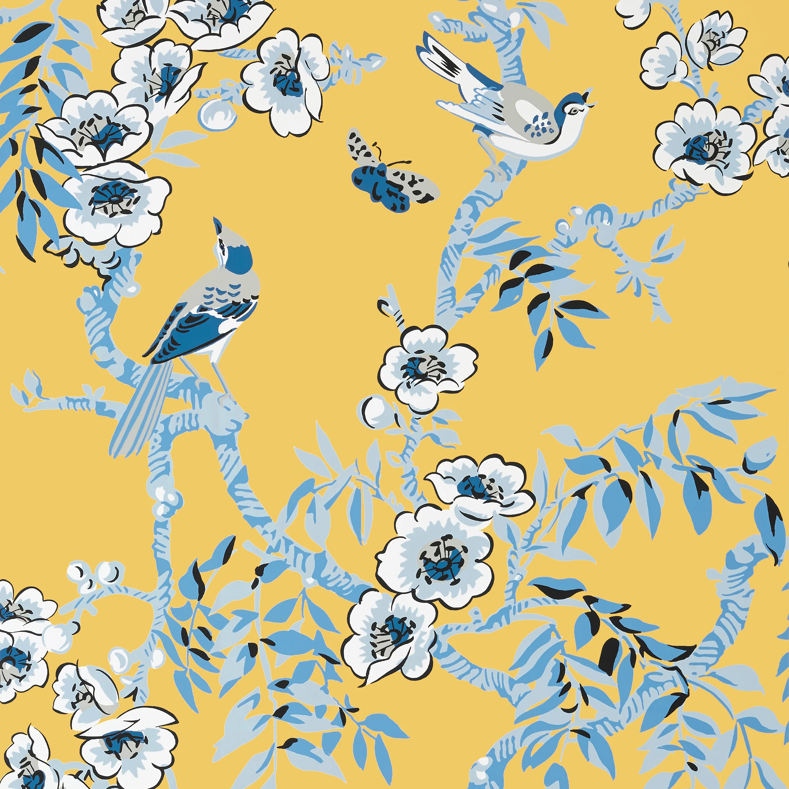 Thibaut YUKIO Wallpaper in Yellow (T20840) Thibaut YUKIO wallpaper in Yellow