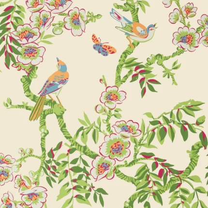Thibaut YUKIO Cream Eden Wallpaper T20847