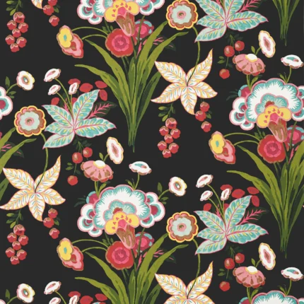 Thibaut PASADENA Black Eden Wallpaper T20853