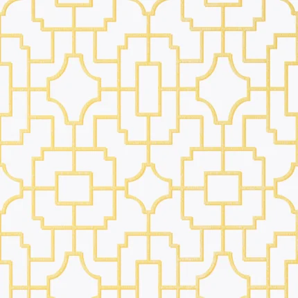 Thibaut FRETWORK wallpaper in Yellow