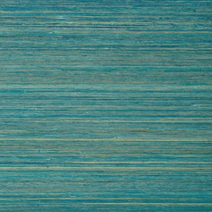 Thibaut RAFFIA PALM Turquoise Grasscloth Resource Wallpaper T24073