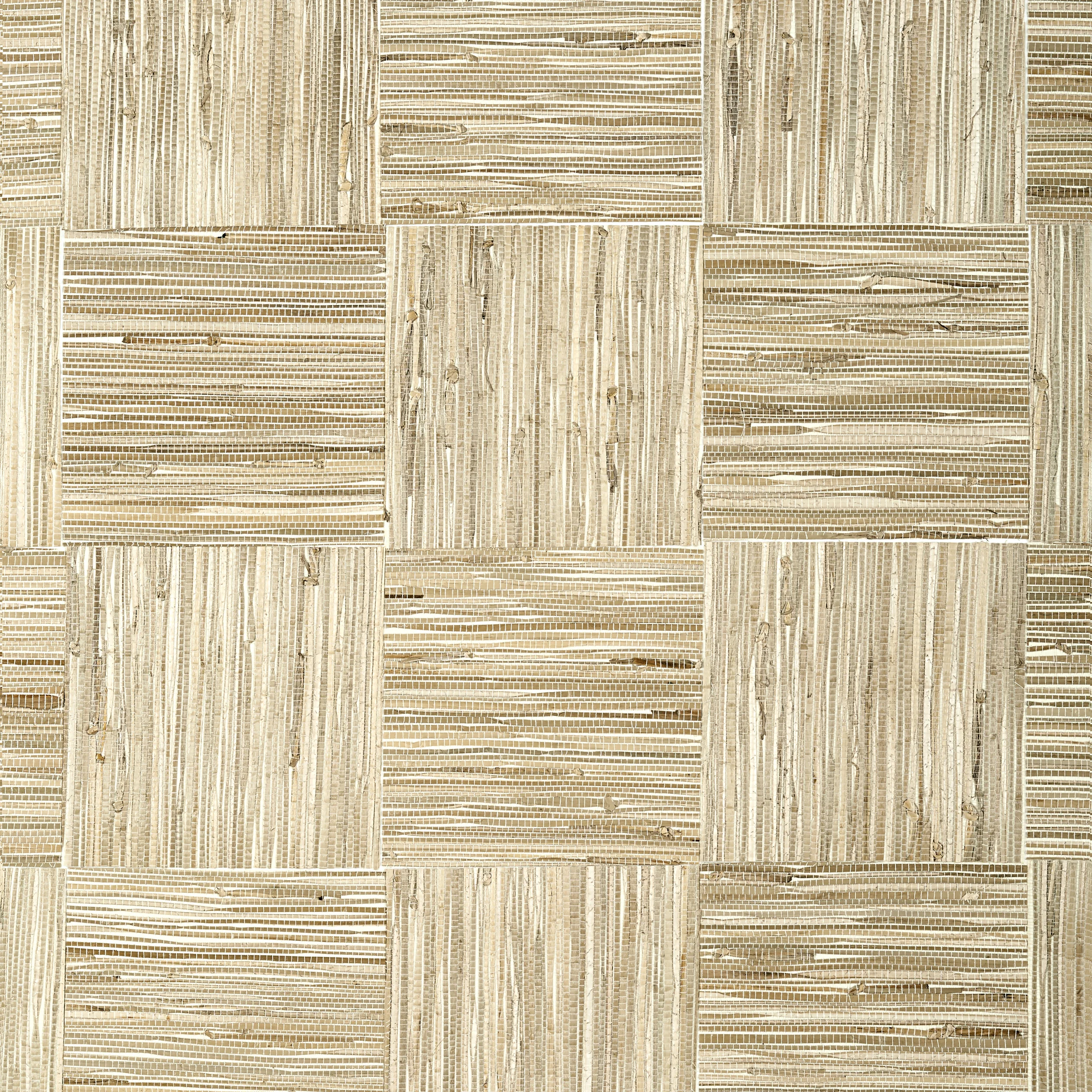 Thibaut MOSAIC WEAVE Wallpaper in Natural (T24076) Thibaut MOSAIC WEAVE Natural Grasscloth Resource Wallpaper T24076