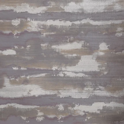 Thibaut SILVER LINING wallpaper in Eggplant and Copper