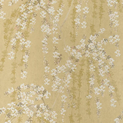 Thibaut WEEPING BLOSSOM wallpaper in Gold