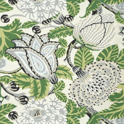 Thibaut MITFORD wallpaper in Green and White
