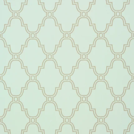 Thibaut STANBURY TRELLIS wallpaper in Linen on Aqua