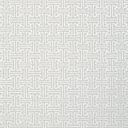 Thibaut TAZA wallpaper in Metallic Silver on Grey