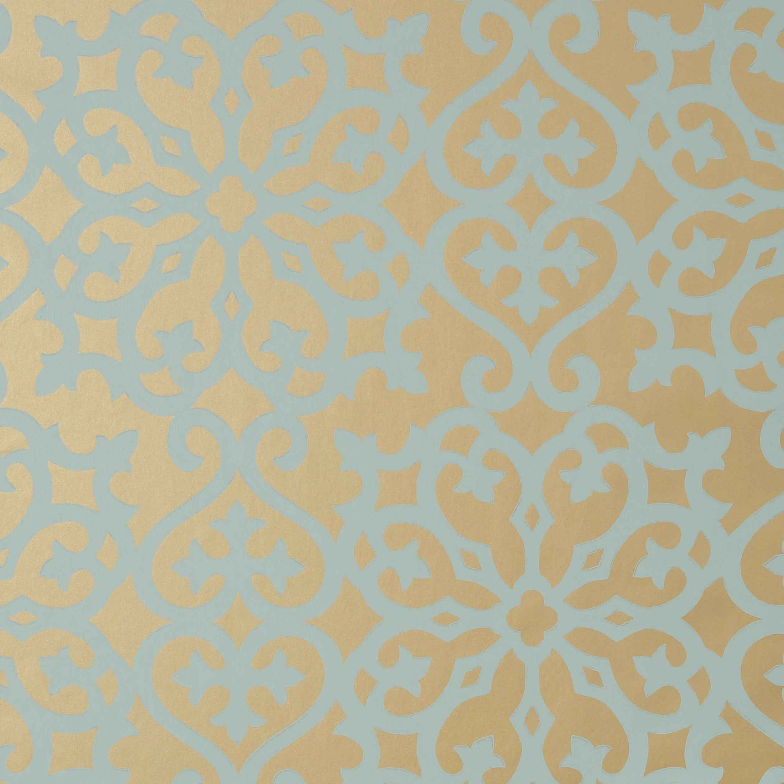 Thibaut ALLISON Wallpaper in Aqua on Metallic Gold (T35176) Thibaut ALLISON wallpaper in Aqua on Metallic Gold