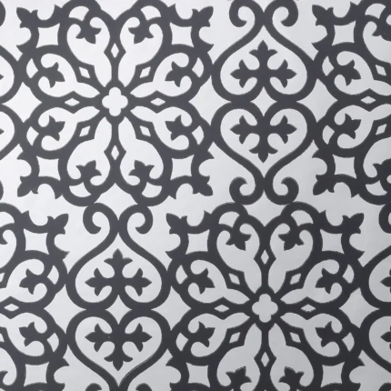 Thibaut ALLISON wallpaper in Black on Metallic Silver