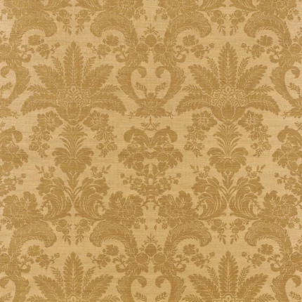 Thibaut WEST INDIES DAMASK wallpaper in Metallic Gold on Camel