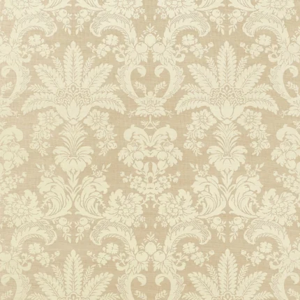 Thibaut WEST INDIES DAMASK wallpaper in Cream on Beige