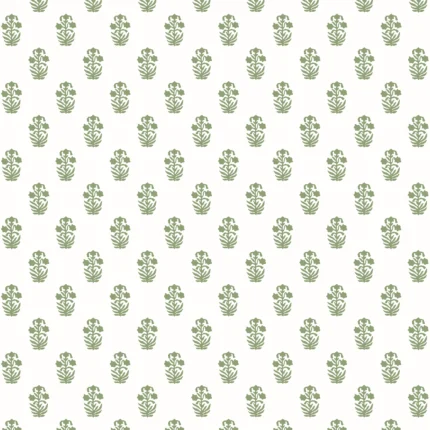 Thibaut CORWIN wallpaper in Green on White