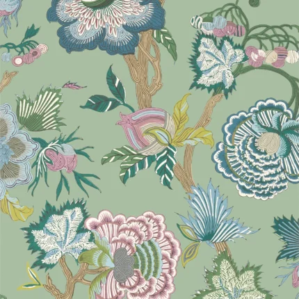 Thibaut INDIENNE JACOBEAN wallpaper in Green