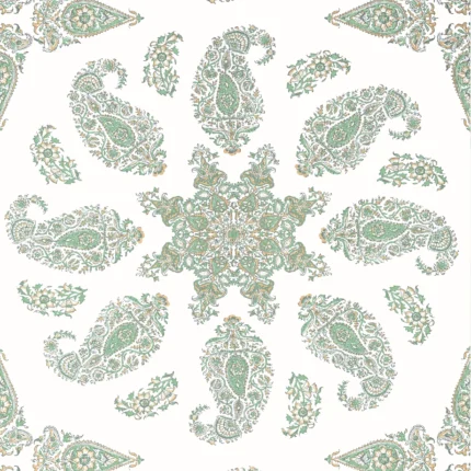 Thibaut EAST INDIA wallpaper in Green and White