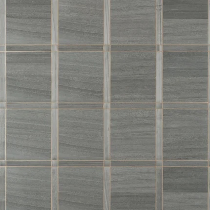Thibaut WOOD PANEL wallpaper in Charcoal and Metallic Gold