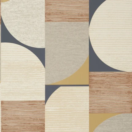 Thibaut SATURN wallpaper in Metallic Copper and Black